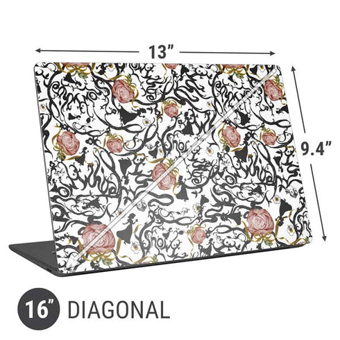 Disney Snow White Roses and Character Silhouette Universal Laptop 16in (13 x 9.4in) Skin